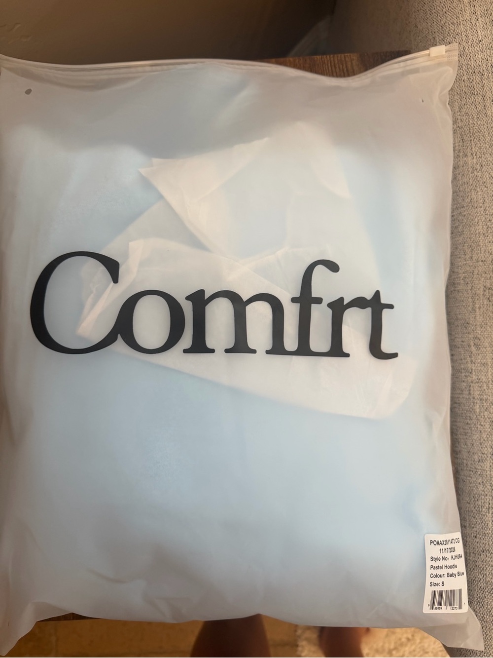 Comfrt brand new pastel blue hoodie sweatshirt